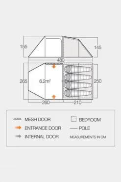 Vango Beta 450XL CLR Tent -Cotswold Outdoor g5fd3y0010 4040 b