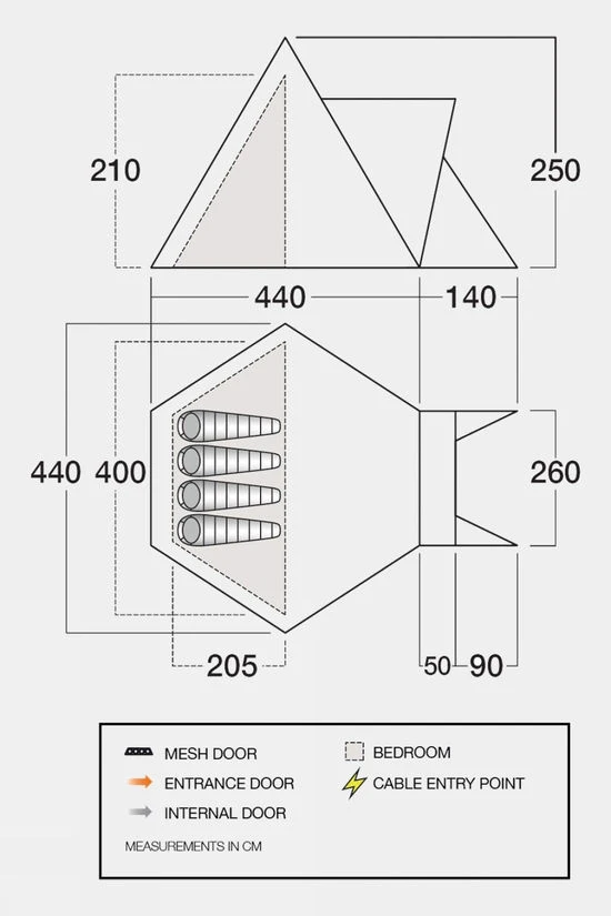 Vango Teepee Air 400 Tent 7 Vango Teepee Air 400 Tent - Image 7